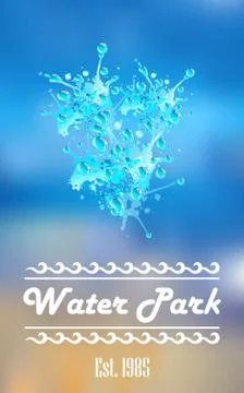 Graphic water splash Stock Illustration
