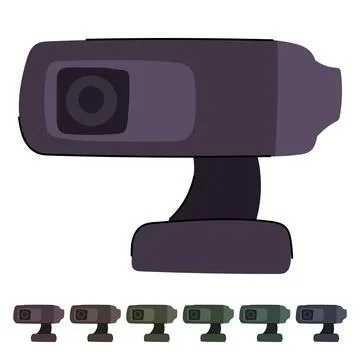 Graphic web camera vector cartoon graphic Illustrazione stock