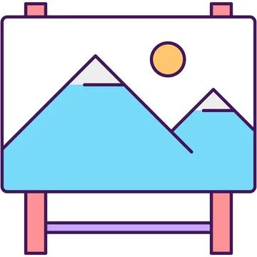 Graphic web design application vector flat icon Stock Illustration