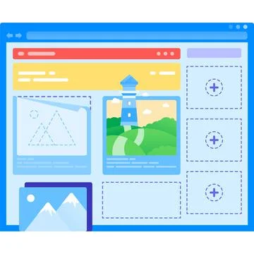 Graphic web design develop vector icon isolated Stock Illustration