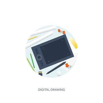 Graphic web design. Drawing and painting. Development. Illustration sketching 스톡 일러스트