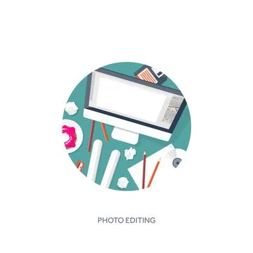 Graphic web design. Drawing and painting. Development. Illustration sketching 库存插图