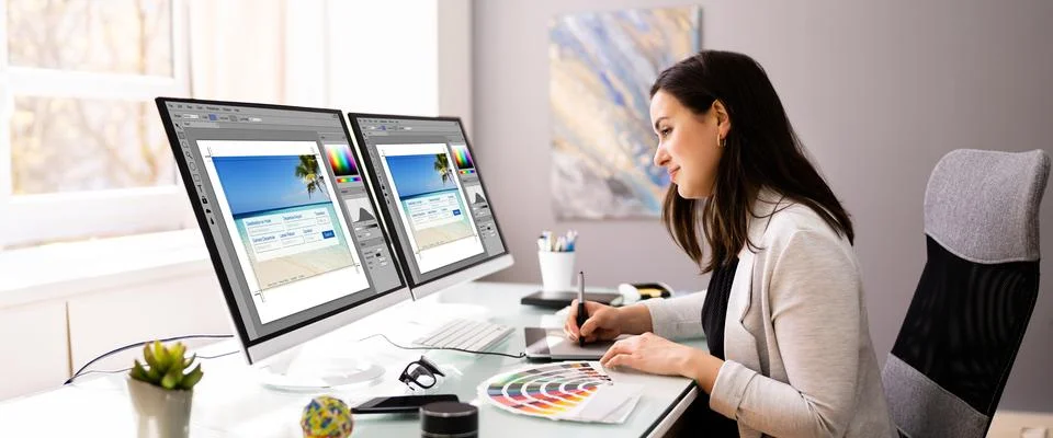 Graphic Web Designer Stock Photos