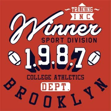 Graphic winner brooklyn Illustrazione stock