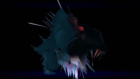 Graphical 3d structure sphere vj clip planet Stock Footage 201996340