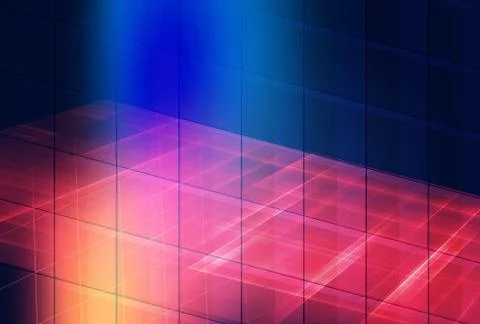 Graphical abstract 3d digital space background with grid and multiple glowing Иллюстрация