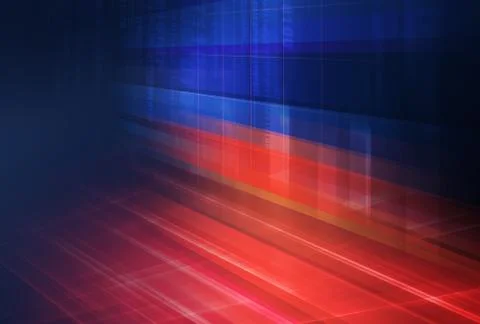 Graphical abstract 3d digital space background with grid and multiple glowing Illustrazione stock