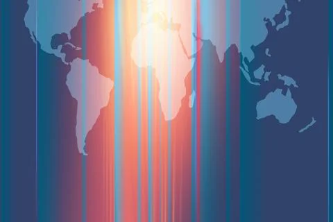 Graphical abstract background with world map concept series Stockillustratie