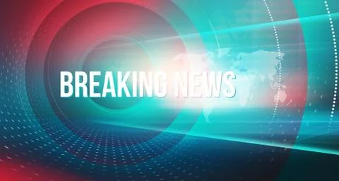 Graphical abstract communication background with breaking news text concept Stockillustratie