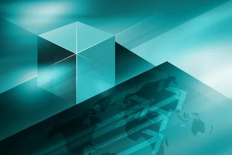 Graphical Abstract Cubical Technology Background  Concept Series Иллюстрация