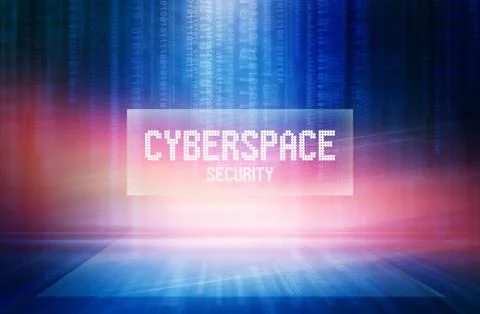 Graphical abstract cyberspace security text background Stock Illustration