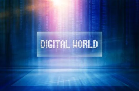 Graphical abstract digital world text background イラスト素材