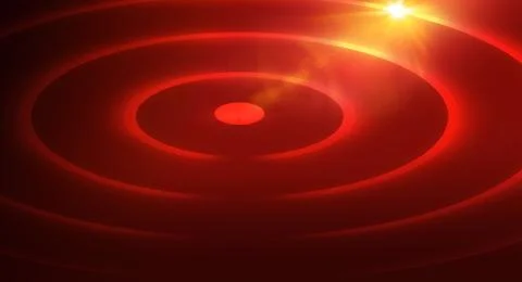 Graphical abstract red theme background with multiple circles concept series Ilustración de archivo