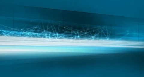 Graphical abstract technology background- data transferring with connection Ilustración de archivo