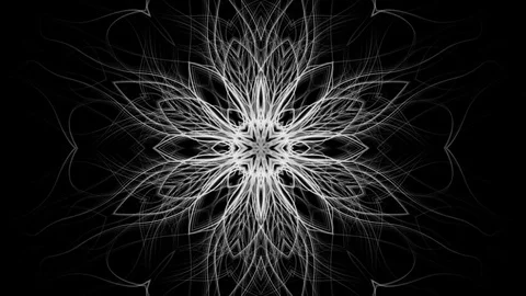 Graphical background of complex blossom pattern - seamless looping (FULL HD) Video stock 83460280