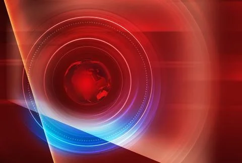 Graphical background with earth globe and big screens concept series 스톡 일러스트