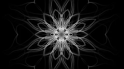 Graphical background of growing flower pattern - seamless looping (FULL HD) Stock Footage 83456094