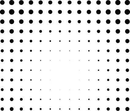 Graphical black and white light effect in halftone style Stock Illustration