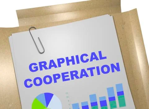 Graphical Cooperation - business concept Stock Illustration
