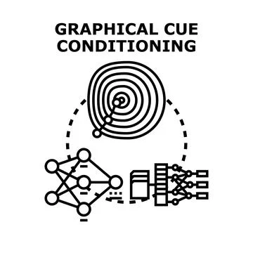 Graphical cue conditioning developing and training intelligent systems Stockillustratie