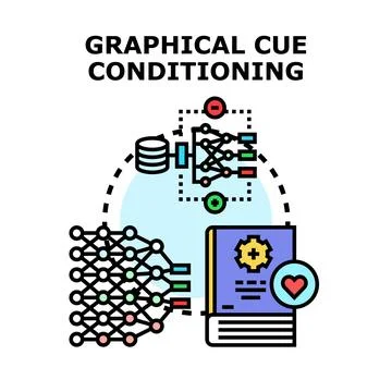 Graphical cue conditioning process with neural networks Stock Illustration