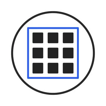 Graphical depiction of an application menu consisting of multiple squares w.. 스톡 일러스트