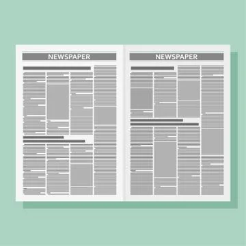 Graphical design newspaper template Stock Illustration