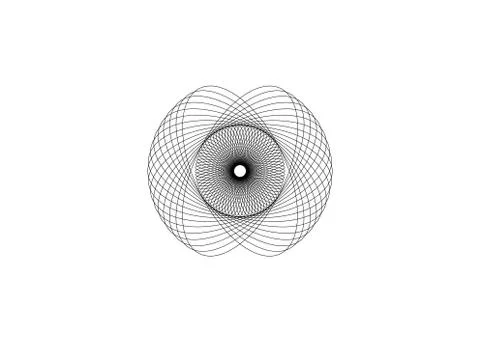 Graphical designs with various curves in a circular form or like a flower logo Stock Illustration