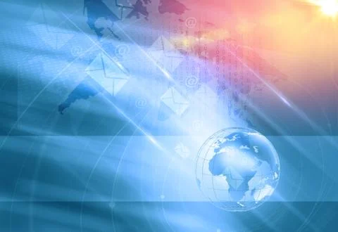 Graphical Digital Technology Background With Media Email Icons Иллюстрация