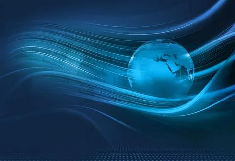 Graphical digital technology world background concept series Stock Illustration