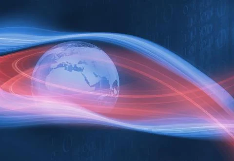 Graphical Digital Technology World Background concept series Stock Illustration