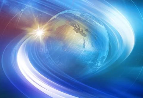 Graphical digital world background Concept Series Stock Illustration