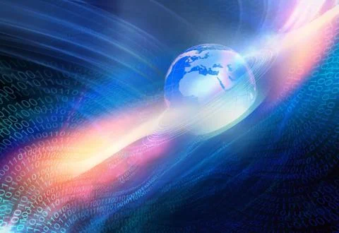 Graphical Digital World Background Concept Series Stockillustratie