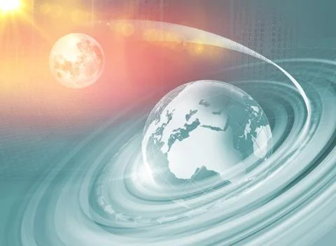 Graphical digital world background Concept Series Stock Illustration