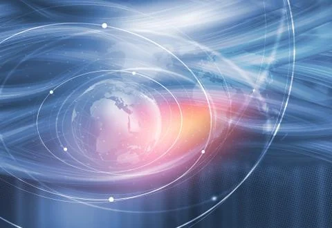 Graphical Digital World Background, Concept Series Иллюстрация