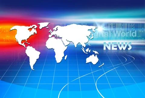 Graphical digital world background Stock-Illustration