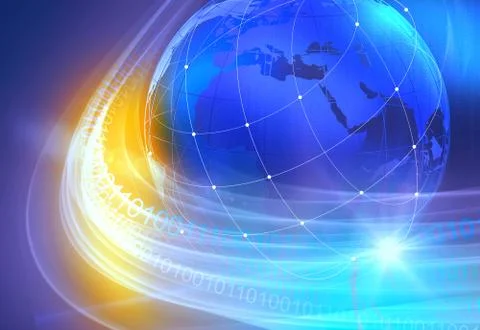 Graphical digital world background Stockillustratie