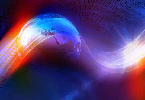 Graphical Digital World Background Ilustración de archivo