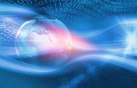 Graphical Digital World Background Illustrazione stock