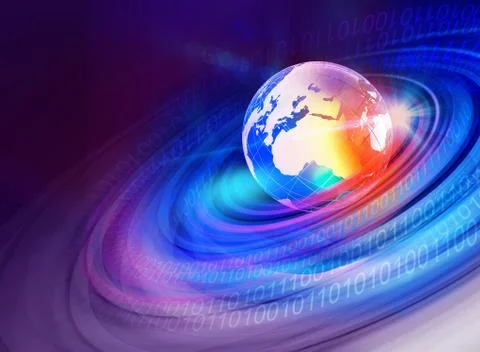 Graphical digital world background イラスト素材