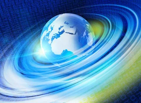 Graphical digital world background2 库存插图