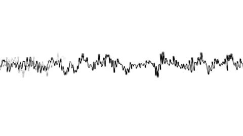 Graphical display of sound waves on the electronic screen Stock Footage 29674449