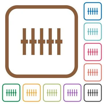 Graphical equalizer simple icons Stock Illustration