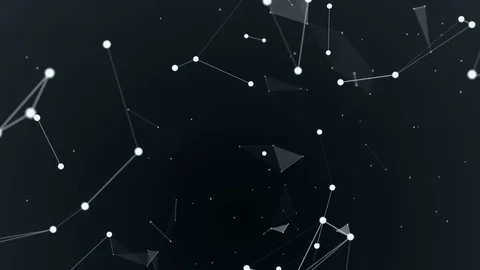 Graphical geometric background molecule and connection, white cybernetic points 스톡 동영상 81084309