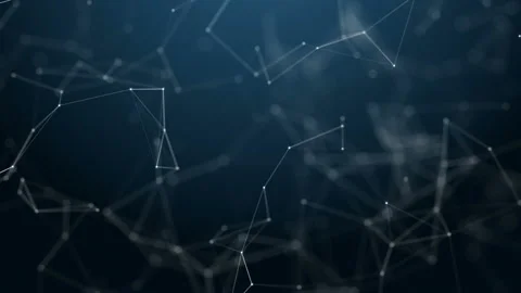 Graphical geometric background molecule and connection, white cybernetic points Stock Footage 87677631