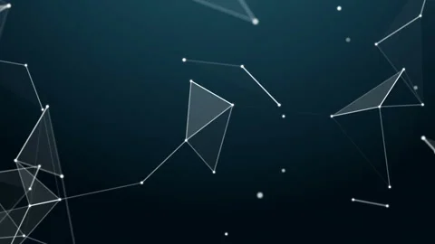 Graphical geometric background molecule and connection, white cybernetic points Stock-Footage 87683818