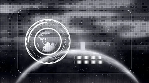 Graphical Interface Elements. Space 2 스톡 동영상 10680911
