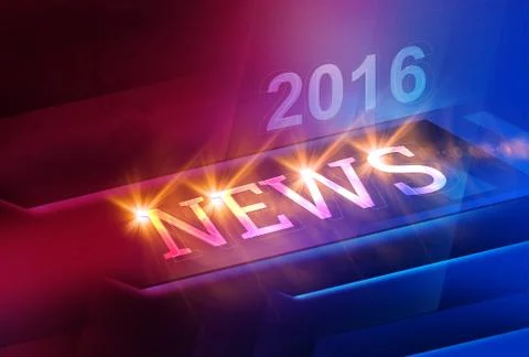Graphical modern 2016 digital world news background Stock Illustration