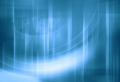 Graphical modern digital technology world background, with world map concept Stock Illustration