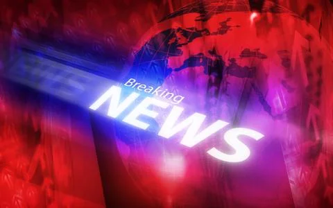 Graphical modern digital world breaking news background 库存插图